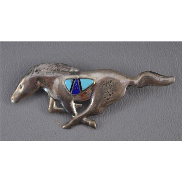 NATIVE AMERICAN NAVAJO SILVER PIN HALLMARKED M