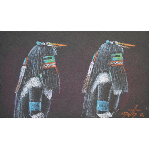 NATIVE AMERICAN HOPI PAINTING BY NEIL DAVID