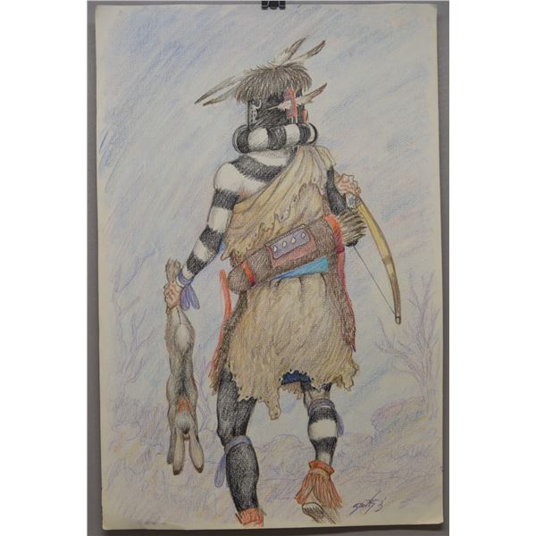 NATIVE AMERICAN HOPI PAINTING BY NEIL DAVID