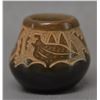 Image 2 : NATIVE AMERICAN SANTA CLARA MINITURE  POTTERY BOWL BY CANDELARIA SUAZO