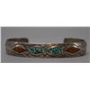 Image 2 : NATIVE AMERICAN NAVAJO SILVER BRACELET SIGNED WITH E