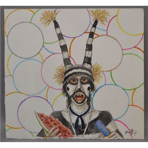 NATIVE AMERICAN HOPI PAINTING BY NEIL DAVID