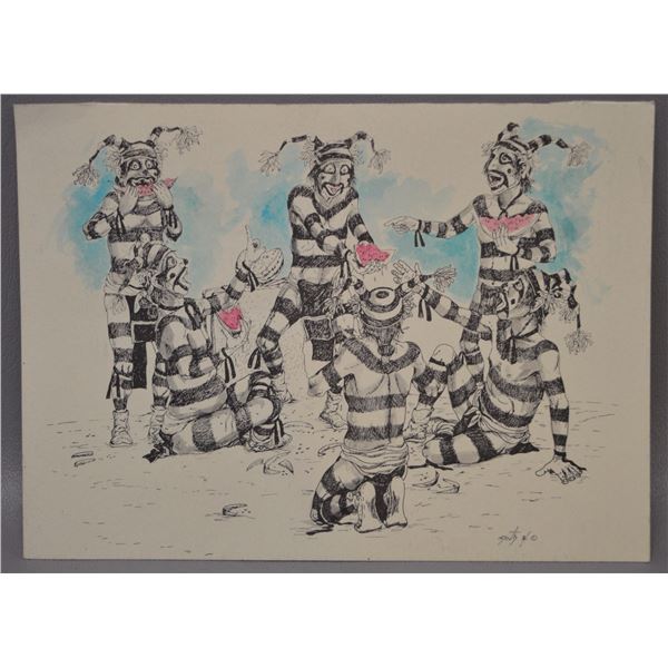 NATIVE AMERICAN HOPI PAINTING BY NEIL DAVID