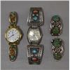 Image 1 : THREE NATIVE AMERICAN NAVAJO SILVER WATCH TIPS/WATCHES