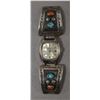 Image 2 : THREE NATIVE AMERICAN NAVAJO SILVER WATCH TIPS/WATCHES