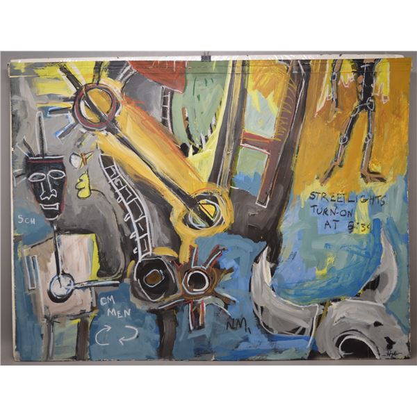 NATIVE AMERICAN  ONONDAGA AND NEZ PERCE PAINTING BY FRANK BUFFALO HYDE