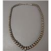 Image 2 : NATIVE AMERICAN NAVAJO SILVER BEAD NECKLACE
