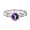 Image 2 : 1.61 ctw Tanzanite And Diamond Ring - 14KT White Gold