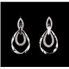 Image 1 : 0.78 ctw Diamond Earrings - 14KT White Gold