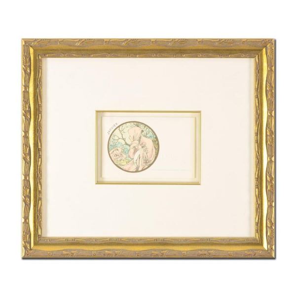 Alphonse Mucha (1860-1939), "Janvier" Framed Original Lithograph with Letter of