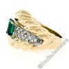 Image 7 : Vintage 18kt Gold 2.29 ctw GIA Certified Colombian Emerald and Diamond Cocktail
