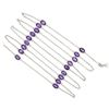 Image 1 : 14k White Gold 19.72 ctw 18 Station Oval Amethyst by the Yard 38" Chain Necklace