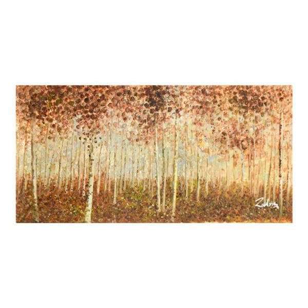 Zahra, Original Oil Painting on Canvas (50" x 26"), Hand Signed with Letter of A