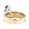 Image 3 : 1.31 ctw Sapphire and Diamond Wedding Set - 14KT Yellow Gold