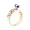 Image 4 : 1.31 ctw Sapphire and Diamond Wedding Set - 14KT Yellow Gold