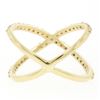 Image 5 : 14k Yellow Gold 0.50 ctw Round Brilliant Diamond Simple X Ex Cross Band Ring