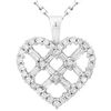 Image 1 : 14k White Gold 0.50 ctw Diamond Pendant, (I1 /H-I)