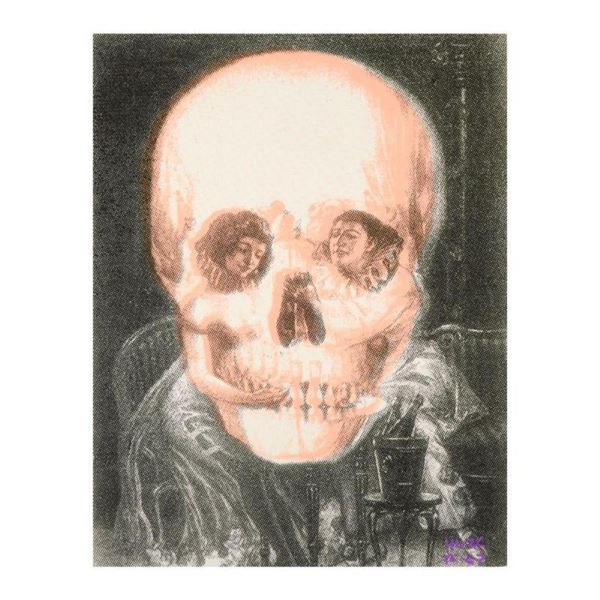 Ringo Daniel Funes, "Skull Beneath the Skin" One-of-a-Kind Hand Pulled Silkscree