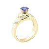 Image 4 : 1.20 ctw Blue Sapphire And Diamond Ring - 14KT Yellow Gold