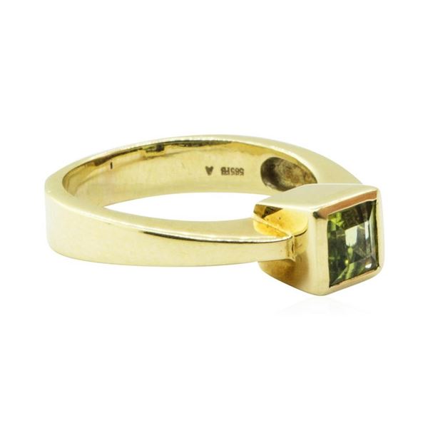 1.00 ctw Peridot Ring - 14KT Yellow Gold