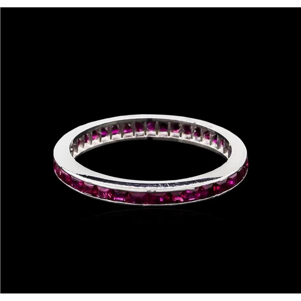 1.00 ctw Ruby Ring - 14KT White Gold
