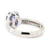 Image 3 : 1.35 ctw Sapphire And Diamond Ring - 14KT White Gold