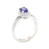 Image 4 : 1.35 ctw Sapphire And Diamond Ring - 14KT White Gold