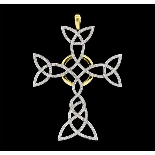 1.58 ctw Diamond Pendant - 18KT Yellow And White Gold