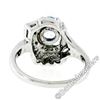 Image 9 : Art Deco 14kt White Gold 1.45 ctw Round Aquamarine and Diamond Cocktail Ring