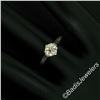 Image 4 : Art Deco Etched 14kt White Gold 0.60 ctw European Diamond Solitaire Engagement R