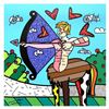 Image 1 : Britto, "Sagittarius White" Hand Signed Limited Edition Giclee on Canvas; Authen