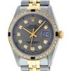 Image 1 : Rolex Mens 2 Tone Slate Grey Diamond & Sapphire 36MM Oyster Perpetaul Datejust