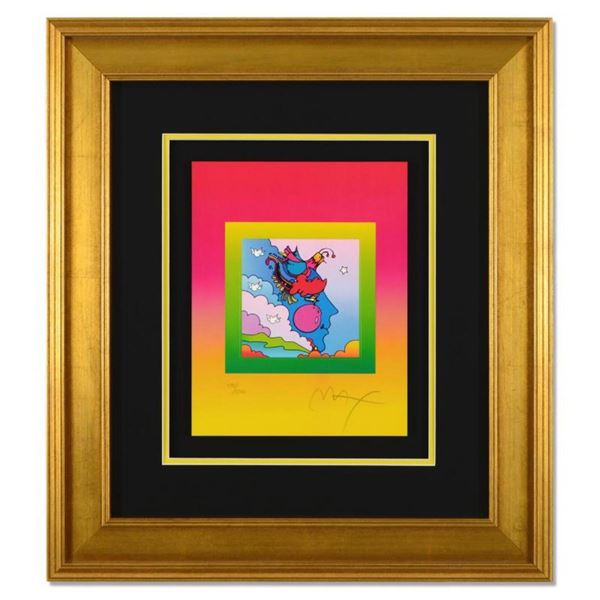 Peter Max, "Woodstock Profile on Blends" Framed Limited Edition Lithograph, Numb