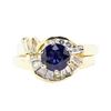 Image 2 : 1.83 ctw Sapphire And Diamond Ring And Band - 14KT Yellow Gold