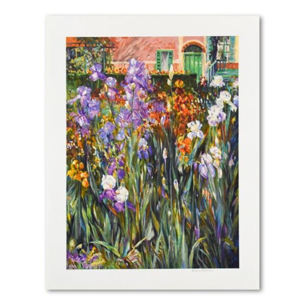 Henri Plisson, "Garden at Giverny" Limited Edition Serigraph, Numbered and Hand