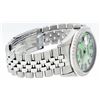 Image 4 : Rolex Mens Stainless Steel Green MOP Baguette Diamond & Emerald 36MM Datejust Wr