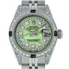 Image 1 : Rolex Ladies Stainless Steel Quickset Green MOP Diamond Lugs Datejust Wristwatch