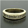 Image 2 : 14kt Yellow Gold 1.00 ctw Baguette Diamond Channel Domed Wedding Band Ring