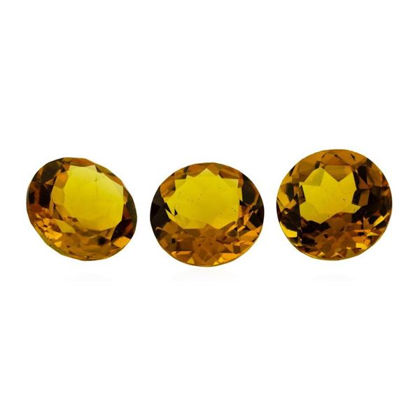 16.35 ctw.Natural Round Cut Citrine Quartz Parcel of Three