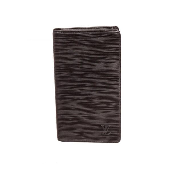 Louis Vuitton Black Epi Leather Passport Agenda Wallet