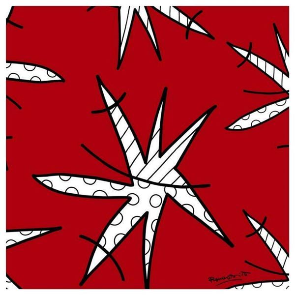 Romero Britto "Tomorrow Again" Hand Signed Limited Edition Giclee on Canvas; COA