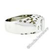 Image 7 : New 18kt White Gold 0.16 ctw Burnish Round Diamond Pierced Sides Band Ring