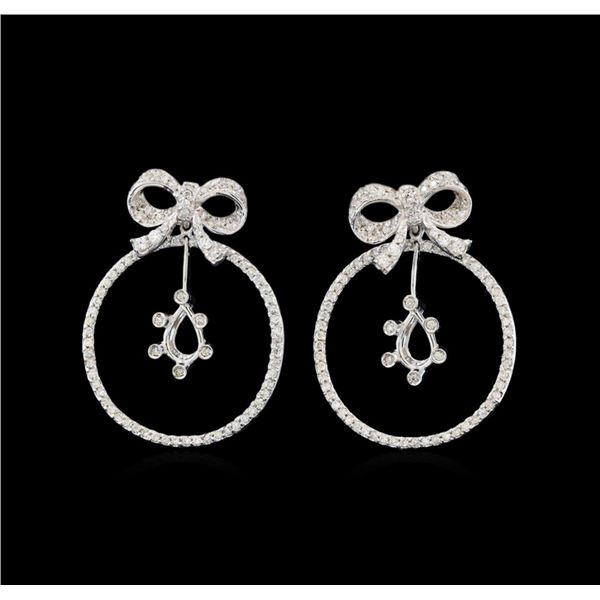 14KT White Gold 1.36 ctw Diamond Earrings