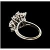 Image 3 : 14KT White Gold 0.95 ctw Diamond Ring