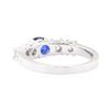Image 3 : 1.40 ctw Sapphire And Diamond Ring - 14KT White Gold
