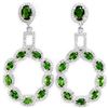 Image 1 : NATURAL AAA GREEN CHROME DIOPSIDE Earrings