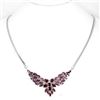 Image 2 : NATURAL PURPLE PINK RHODOLITE GARNET Necklace