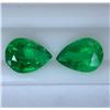 Image 1 : Natural Vivid Green Colombian Emerald Pair 11.09 Ct
