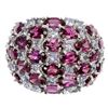 Image 2 : Natural Rhodolite Garnet & Tanzanite Ring