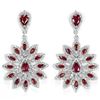 Image 1 : Natural RED RUBY PEAR-MARQUISE Earrings